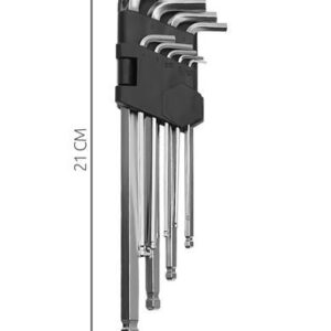 9 darabos imbuszkulcs eszközkészlet – precíziós munkákhoz és szerelésekhez, különböző méretekben (BBL) - Image 4