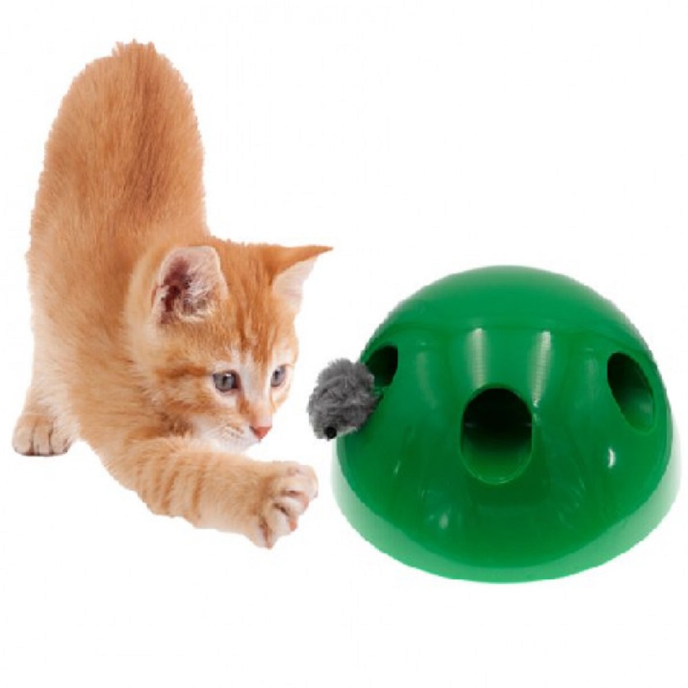 Interaktív, készségfejlesztő egérfogó játék macskáknak – hangeffektekkel (BBM) (1)