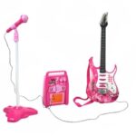 Rock’n’Roll gitár mikrofon+állvány erősítő készlet – Pink (BB4709) 1