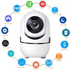 Mozgatható okos WiFi kamera hang- és mozgásérzékelő szenzorral - telefonról irányítható (BBD) (THM) - Image 7