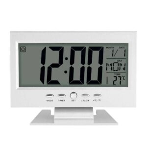 Hangra/tapsra működő LCD kijelzős asztali óra (BBL) - Image 6