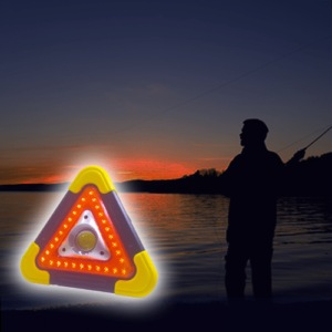 COB LED szolár multifunkciós lámpa elakadásjelző háromszög HB-6608-9 (BBL) - Image 5