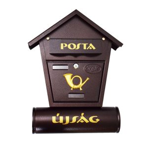 Utcai postaláda újságtartóval - sötétbarna (BBL) (BBD) (BBA)