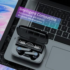 M19 vezeték nélküli  bluetooth headset  digitális kijelzővel, töltődobozban (BBV) - Image 3