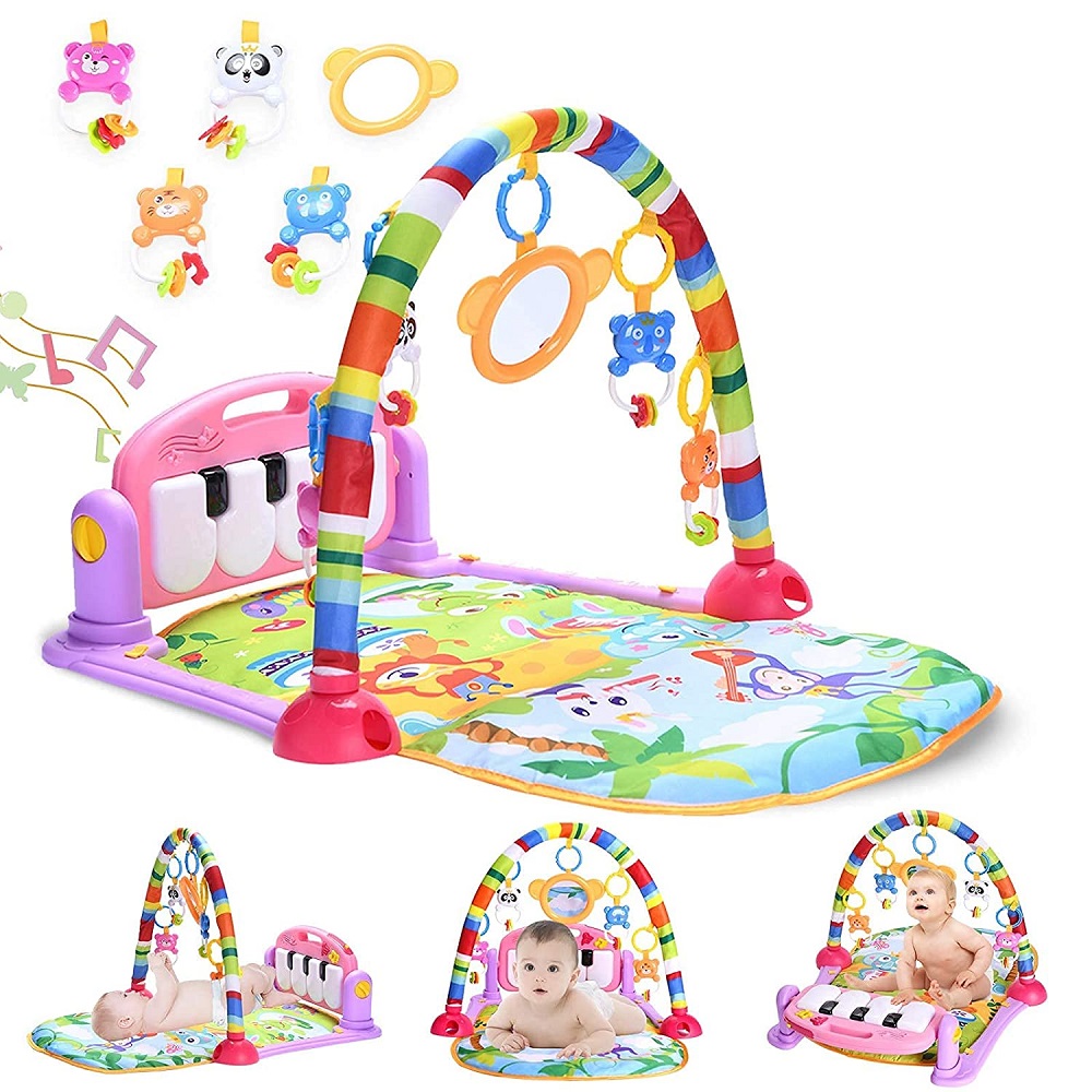 Piano Fitness baba játszószőnyeg – rózsaszínlila (BBJ)