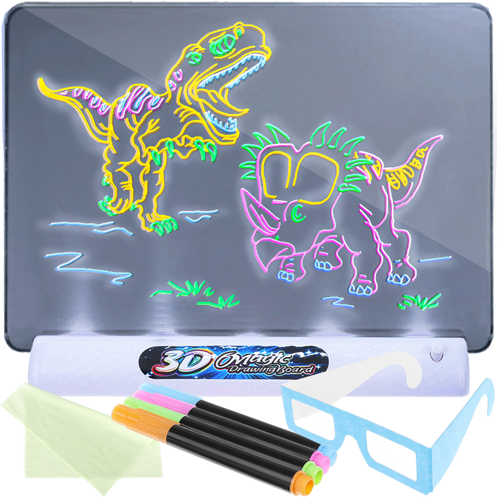 Mágikus világító 3D-s rajztábla gyermekeknek (BB9141) (1)
