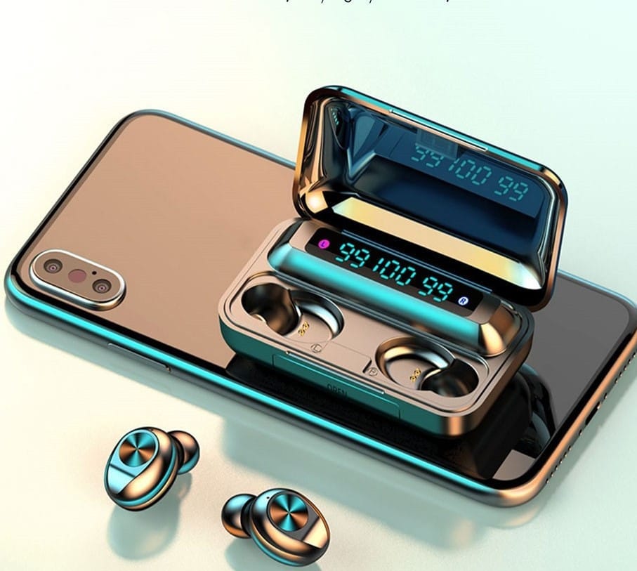 F9-10-M15 TWS vezeték nélküli Bluetooth fülhallgató LCD kijelzővel, akkus töltődobozzal (BBV) - Image 3