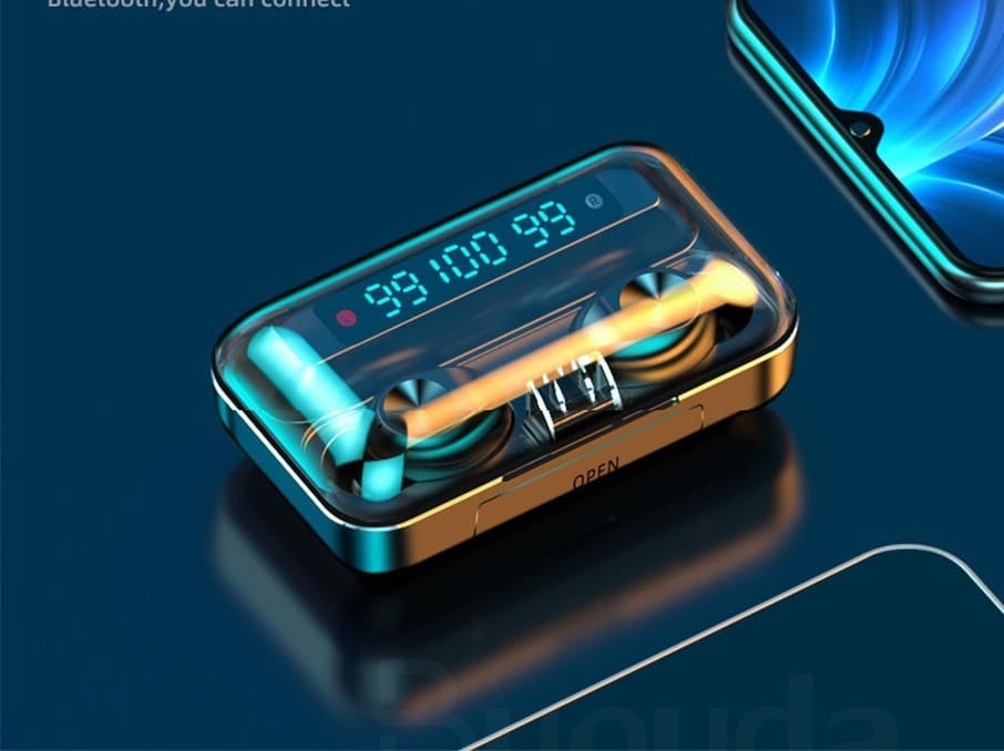 F9-10-M15 TWS vezeték nélküli Bluetooth fülhallgató LCD kijelzővel, akkus töltődobozzal (BBV) - Image 4