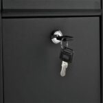 Biztonsági záras fém postaláda 2 kulccsal – fekete 5