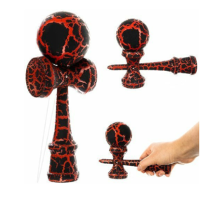 Fából készült készségfejlesztő játék (kendama) - piros - Image 1