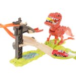 13 részes dinoszauruszos játék autópálya 2 kisautóval (BB11666) 6