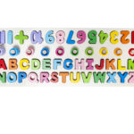 Fa kirakó játék színes betűkkel, számokkal és karikákkal (BB10979) 6