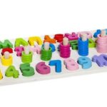 Fa kirakó játék színes betűkkel, számokkal és karikákkal (BB10979) 8