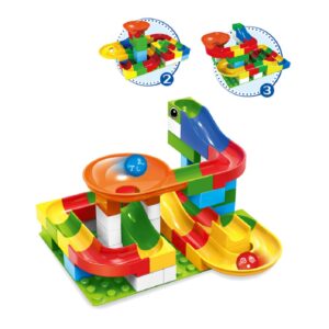 54 részes, kreatívan építhető, puzzle versenypálya, játékgolyókkal (BBJ) - Image 1