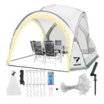 Nagyméretű szúnyoghálós sátor hangulatvilágítással (BB12176) 12