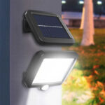 SL-F120 Kültéri COB LED napelemes fali lámpa, mozgásérzékelővel 1