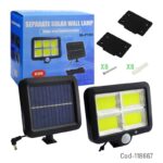 SL-F120 Kültéri COB LED napelemes fali lámpa, mozgásérzékelővel 24