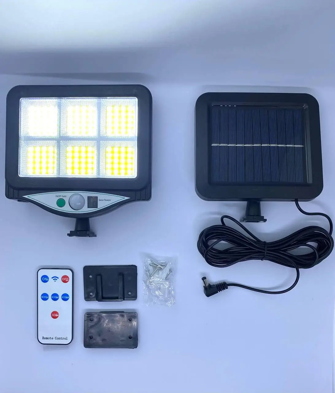 SL-F120 Kültéri COB LED napelemes fali lámpa, mozgásérzékelővel (BBL) (9)
