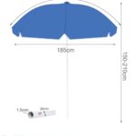 Uv szűrős napernyő – 2 m – kék (BB10193) 2