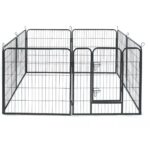 Fém kennel – tető nélküli állat ketrec – 2,56 cm² (BB9041) (5)