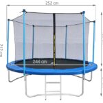 Kerti trambulin biztonsági hálóval – 244 cm – kék (BB7982) (1)