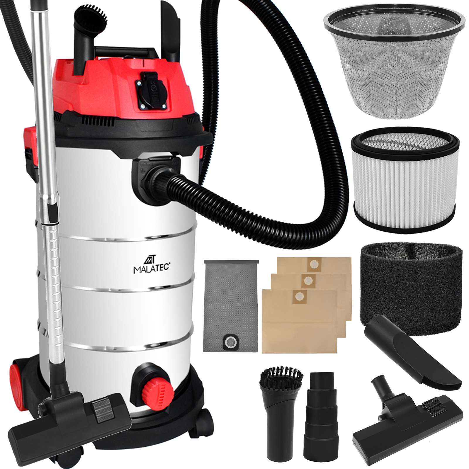Malatec 2500W Ipari Porsz v Sz raz s Nedves Porsz v z shoz 40 L malatec-2500w-ipari-porsz-v-sz-raz-s-nedves-porsz-v-z-shoz-40-l