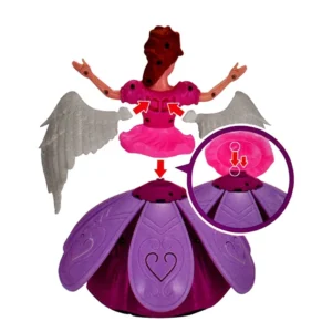 Anna - zenélő, táncoló, forgó mesebeli baba szárnyakkal, sziromszoknyával  (BBJ) - Image 4