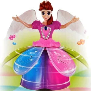 Anna - zenélő, táncoló, forgó mesebeli baba szárnyakkal, sziromszoknyával  (BBJ) - Image 2