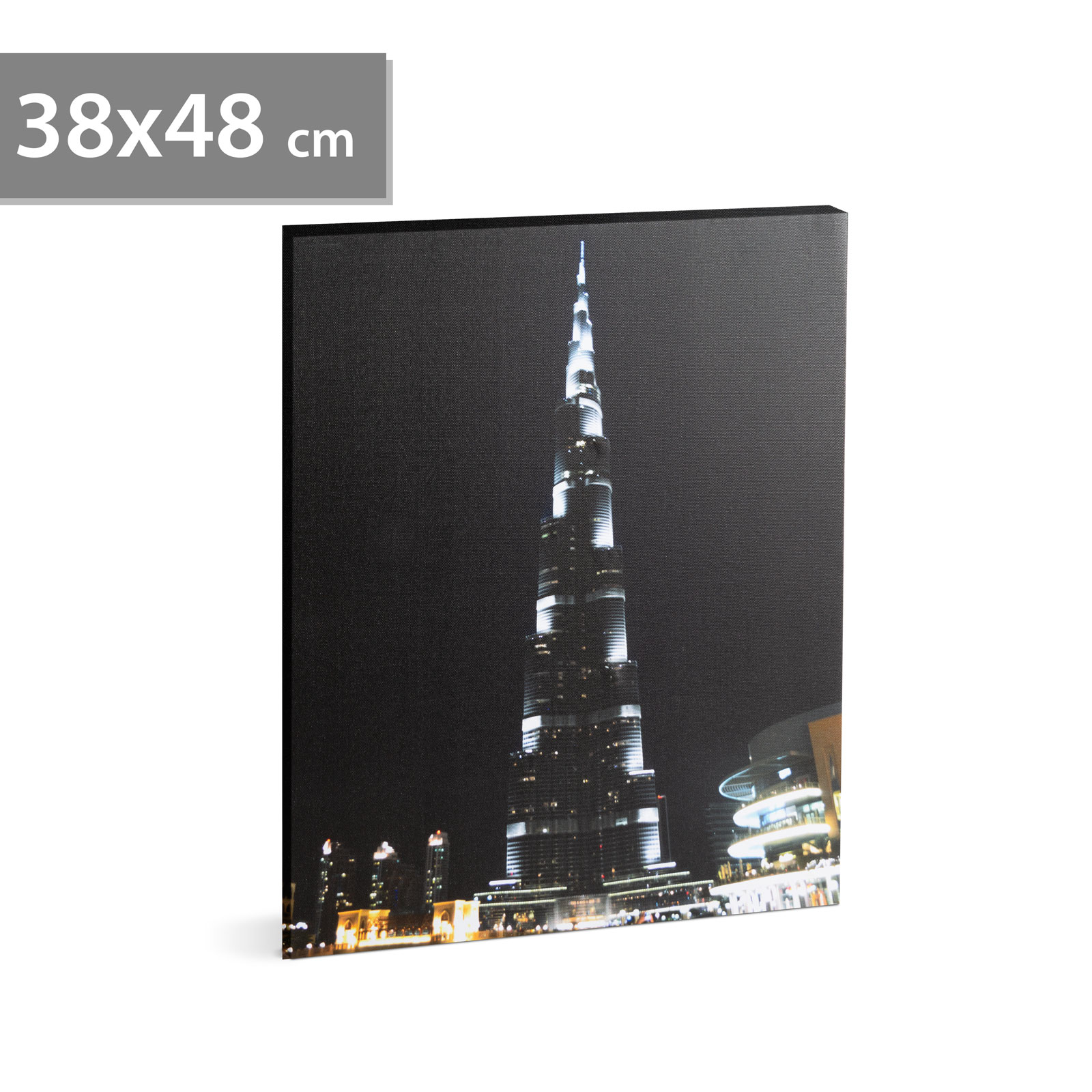 LED-es fali hangulatkép 38 x 48 cm – Burj Khalifa (1)