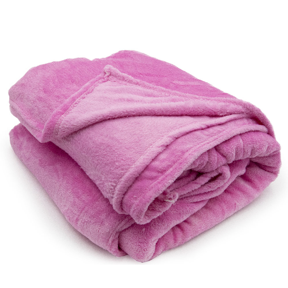 Kellemes tapintású puha plüss takaró – rózsaszín