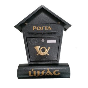 Utcai postaláda újságtartóval – grafitszürke (BBL)