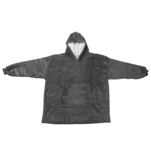 Pihe-puha otthoni belebújós óriás takaró - kapucnis, előzsebes házi köntös, pulcsi - egyméretes, szürke (BBM) - Image 4