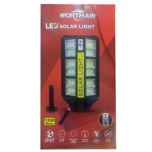 WorthAir LED-es, napelemes, távirányítós utcai világítás,  fény-, és mozgásérzékelős udvari lámpa, 1200 W KE22-704 (FX) (BBV) - Image 4