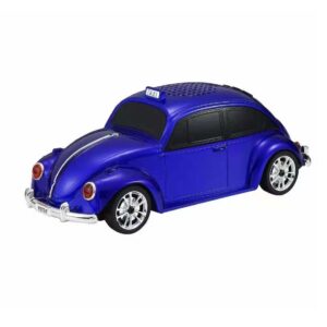Volkswagen Bogár alakú világító bluetooth hangszóró és rádió - zenélő retro taxi működő fényszórókkal és guruló kerekekkel - 23 cm (FX)(BBD)