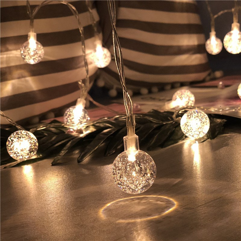 karácsonyi fényfüzér üveggolyókkal beltérre – 30 LED, 3 méter (BBV) (4)