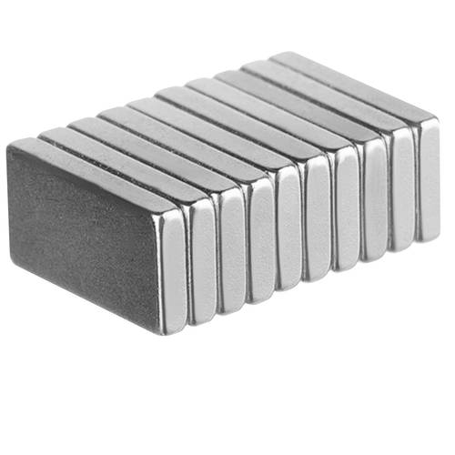 Erős mágneses térrel rendelkező, neodímium mágnes – 10 darabos készlet, 1cm x 0,5cm x 0,1cm (BB-16136) (10)
