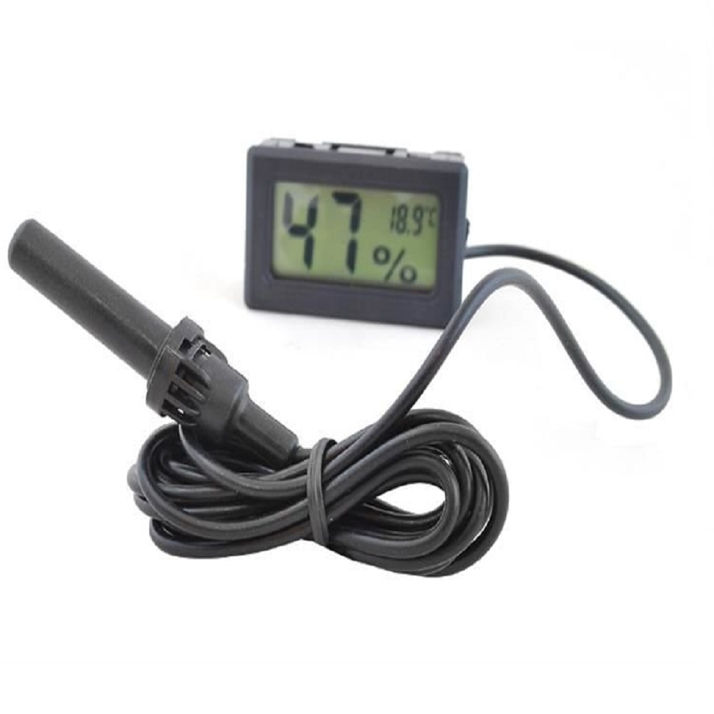Higrométeres hőmérő páratartalom és hőmérséklet mérésére LCD kijelzővel, -50 és 70 °C között (BB-0800) (2)