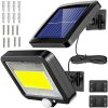 Vízálló 100 LED-es napelemes mozgásérzékelős udvari lámpa (BBL)