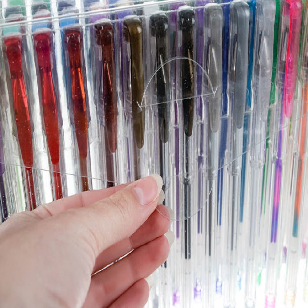 140 darabos színes zselés toll készlet – 4 féle árnyalattal, praktikus hordozható tokban (BB-16708) (4)