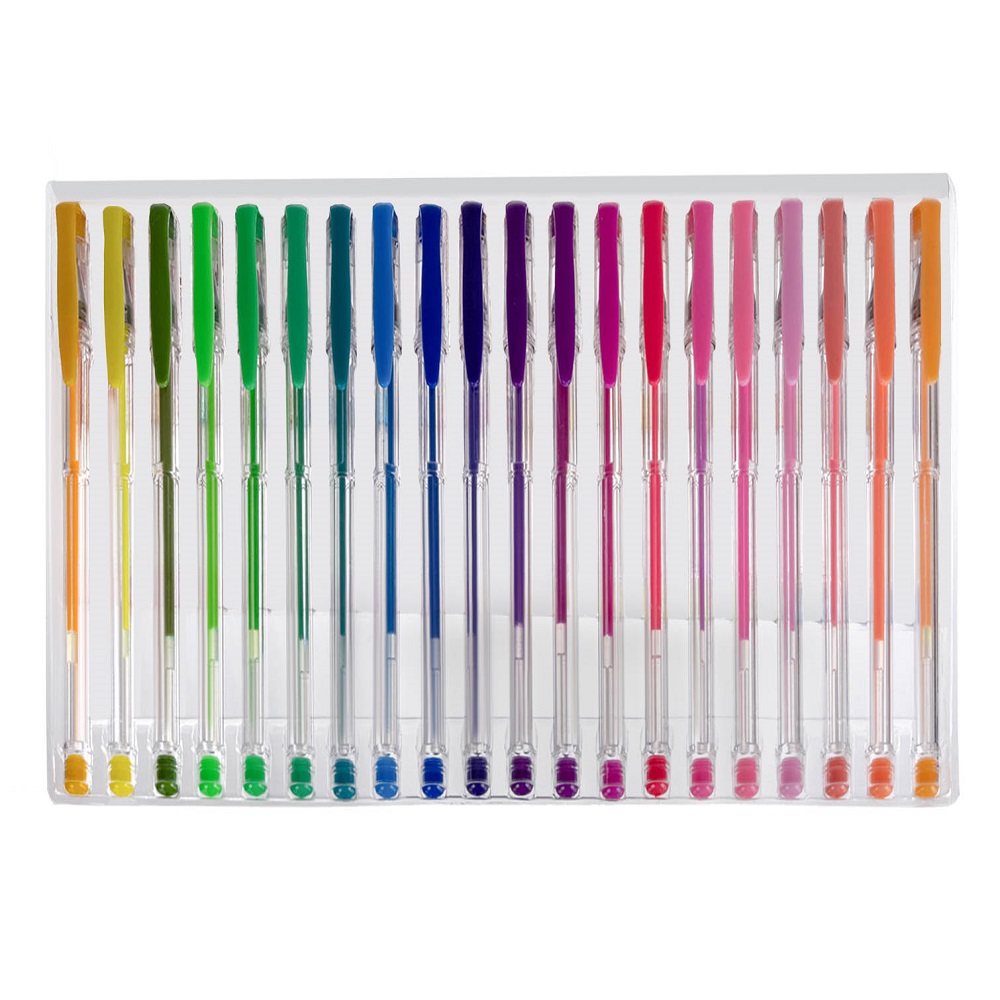 140 darabos színes zselés toll készlet – 4 féle árnyalattal, praktikus hordozható tokban (BB-16708) (5)