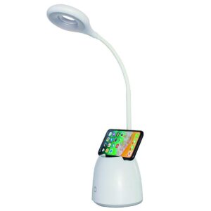 SS-530 3in1 asztali LED lámpa, tolltartó és hangszóró - USB-ről tölthető multifunkciós, hajlítható lámpa tanuláshoz, munkához (FX) (BBV)