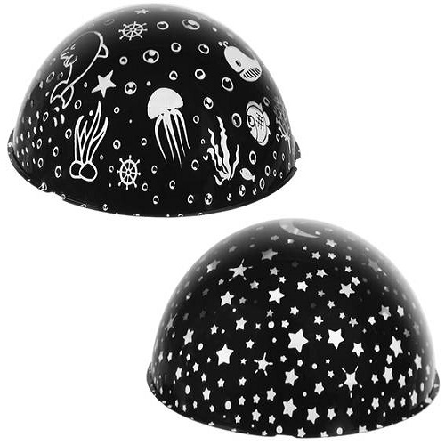 Forgó csillagfény LED lámpa, csillagos éjszakai égboltot vagy óceáni állatokat vetítő projektor gyerekeknek – kék (BB-16858) (3)