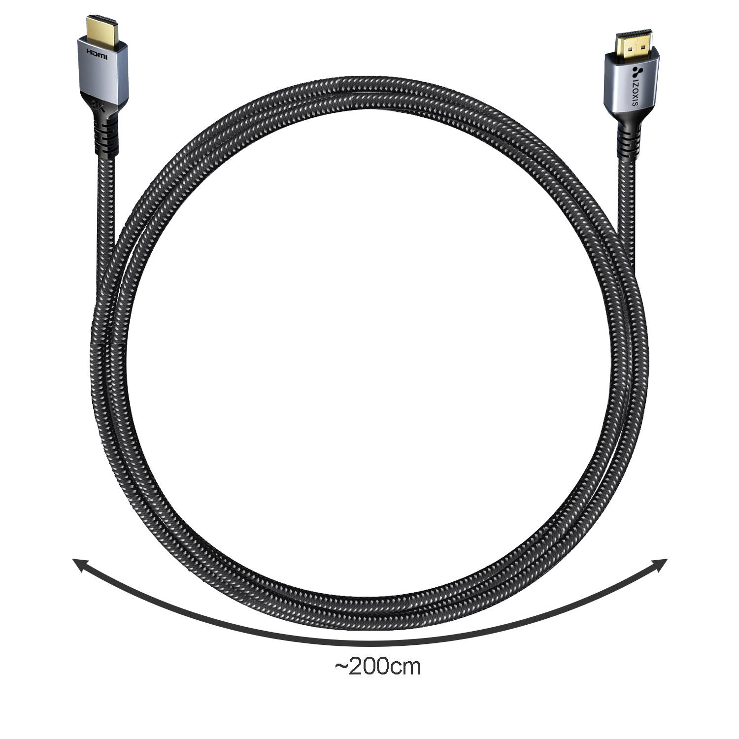 HDMI 2.1 8K IZOXIS kábel PVC bevonattal – 2 méter (BB-18929) (4)