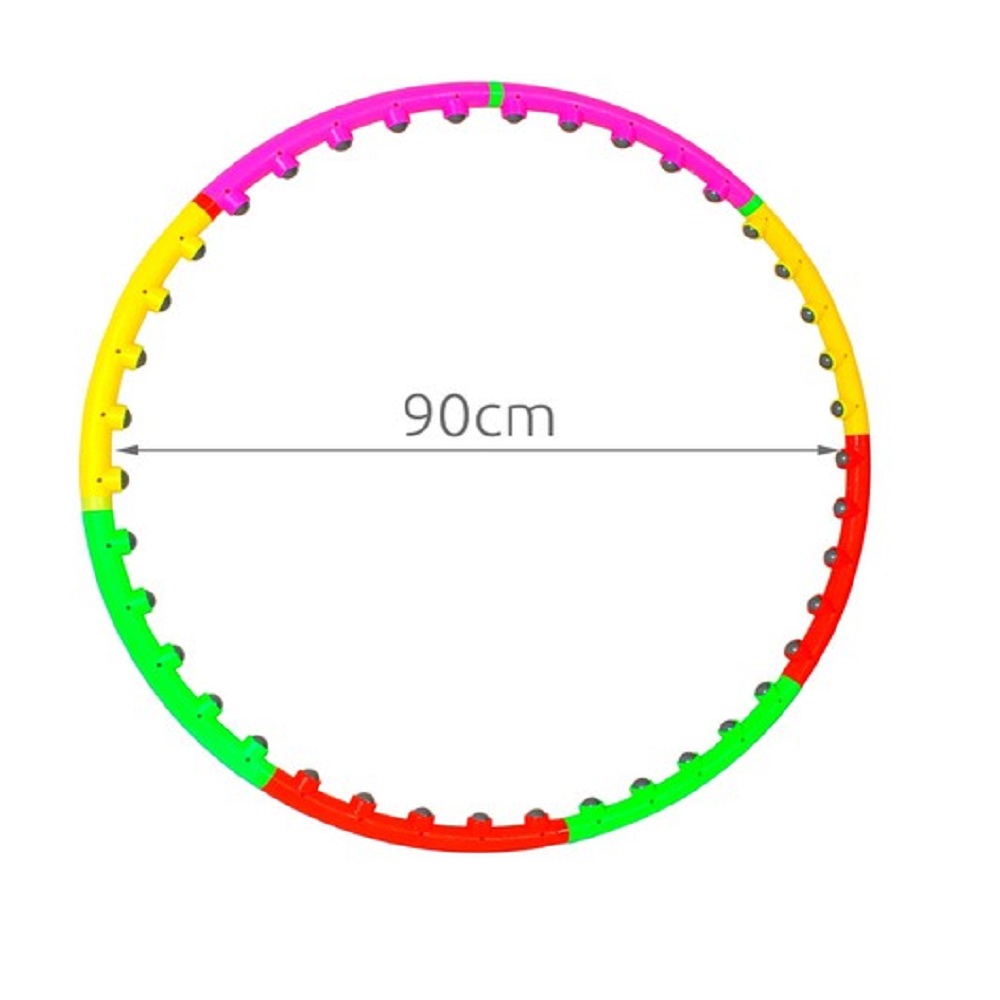 Karcsúsító hulahopp karika mágneses masszírozóval – 40 darab masszázsgömbbel – többszínű (BB-0251) (8)
