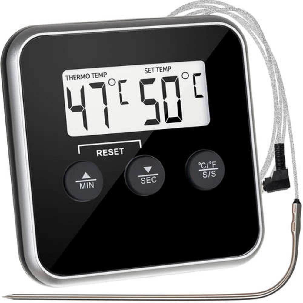 Mágneses digitális hőmérő, LCD kijelzővel és időzítővel (BB-19155) (4)