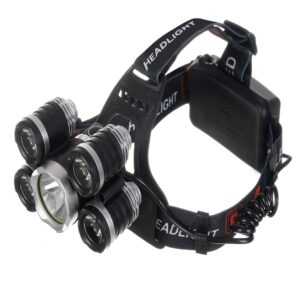 Nagy fényerejű fejlámpa 5 x T6 CREE leddel / akkumulátorral - állítható pántokkal, 4 világítási móddal (BBL) - Image 11