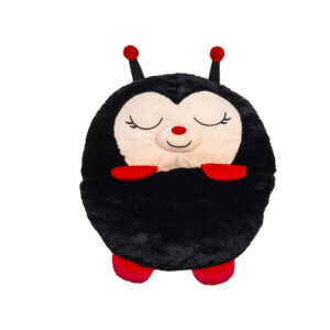 Pihe-puha plüssállattá alakítható hálózsák gyerekeknek - vidám katicabogár alakú, kompakt, összecsukható hálózsák (BBJ) - Image 1