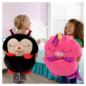 Pihe-puha plüssállattá alakítható hálózsák gyerekeknek - vidám katicabogár alakú, kompakt, összecsukható hálózsák (BBJ) - Image 3