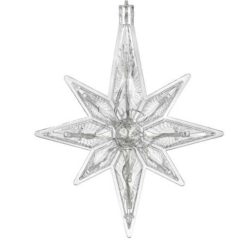 186 LED-es karácsonyi fényfüggöny csillagokkal – 3 m, meleg fehér (BB-17226) (4)