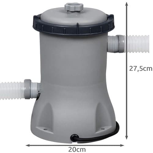 Bestway medenceszűrő szivattyú, papírszűrős vízforgató készlet – 29W, 2006 literóra (BB-3614) (1)